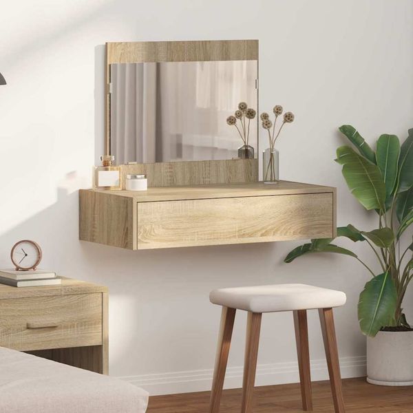 Schminktisch, Kosmetiktisch mit Schubladen Braun 83 x 40 x 70 cm Holzwerkstoff