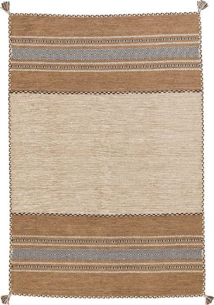 Pergamon Wollteppich Natur Teppich Kelim Navarro, Rechteckig, Höhe: 8 mm