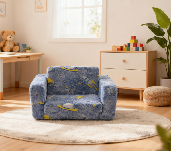 Klappbares Kleinkindsofa mit Leuchtmotiv, 106x65x28,5 cm, Plüsch