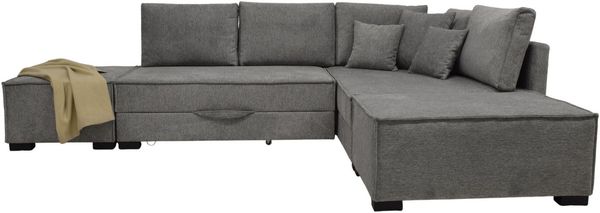 Home affaire Ecksofa Night & Day L-Form, B: 316 cm mit Dauer-Schlaffunktion 180x200 cm, Set: Sofa & Hocker, Bettfunktion, Bettkasten & Kissen, Boxspringbett