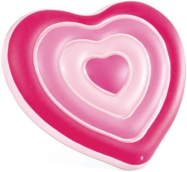 Intex Luftmatratze Herz, Kunststoff pink, 155 x 135 x 25 cm