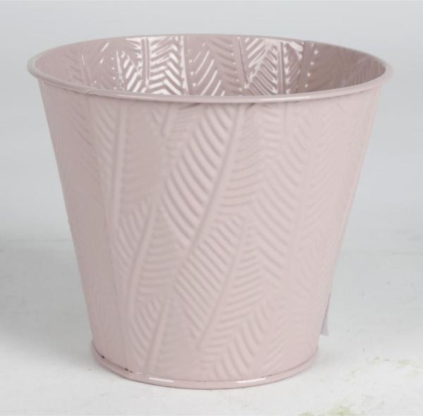 12x Übertopf Metall Blätter D14,5xH12,5cm Übertopf Pflanzen Blumentöpfe Gartendeko