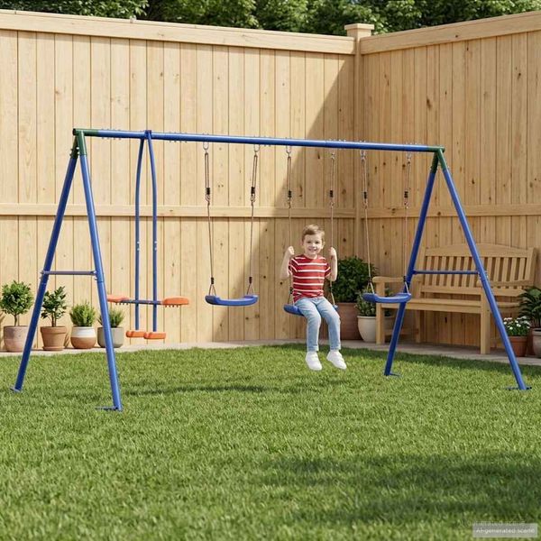 vidaXL Outdoor Schaukelset Mehrfarbig 330 x 185 x 185 cm Stahl und PE 3429828