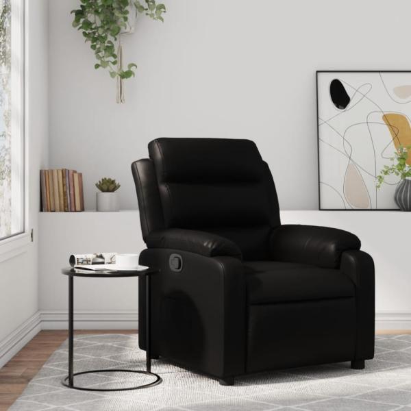 vidaXL Relaxsessel Schwarz Kunstleder 373486