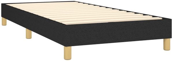 vidaXL Polsterbett, Stoff, 25,0 cm, Schwarz, 100x200 cm, Natur Bild 4