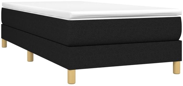 vidaXL Polsterbett, Stoff, 25,0 cm, Schwarz, 100x200 cm, Natur Bild 3
