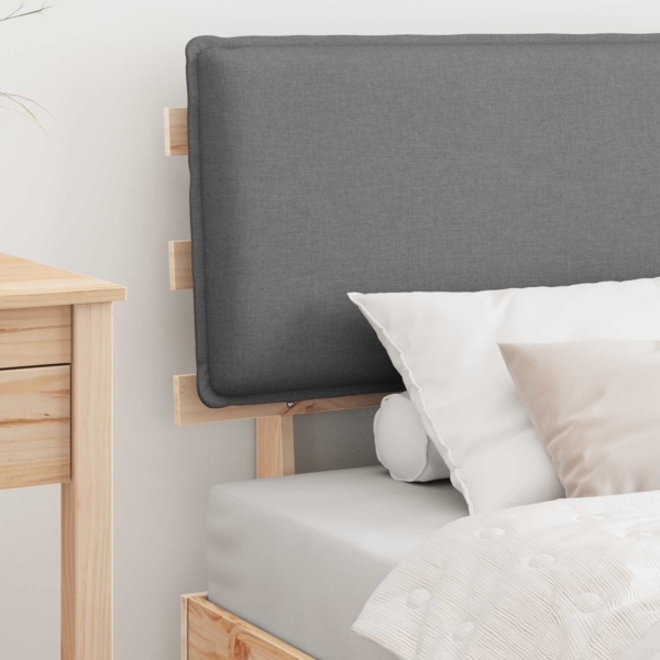 vidaXL Bettgestell mit gepolstertem Kopfteil Hellgrau 90x200 cm 877304 Bild 2