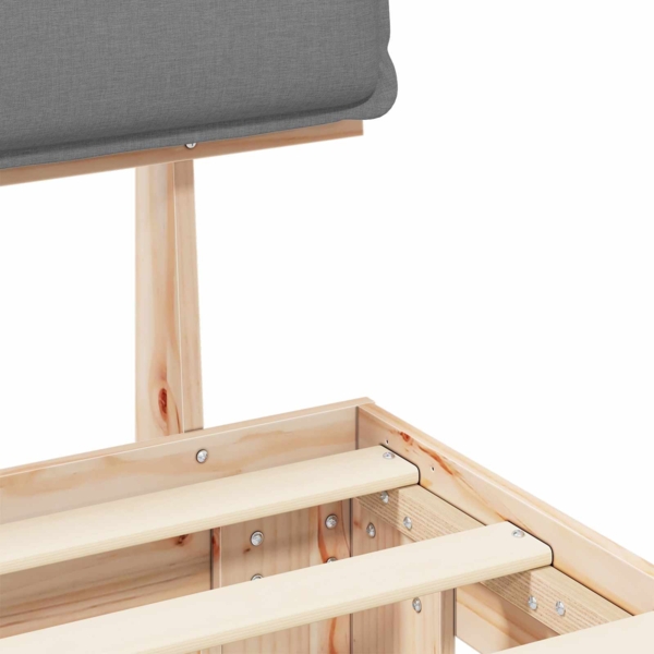 vidaXL Bettgestell mit gepolstertem Kopfteil Hellgrau 90x200 cm 877304 Bild 7