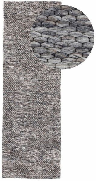 carpetfine Wollteppich Sina, auch als Läufer, rechteckig, Höhe: 14 mm, Handweb Teppich, reine Wolle, meliert, handgewebt, weich & kuschelig