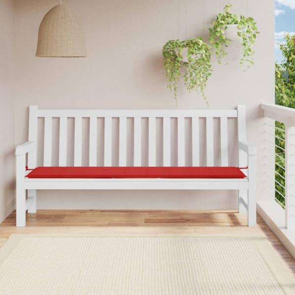 vidaXL Gartenbank-Auflage Rot 200x50x3 cm Oxford-Gewebe 47610