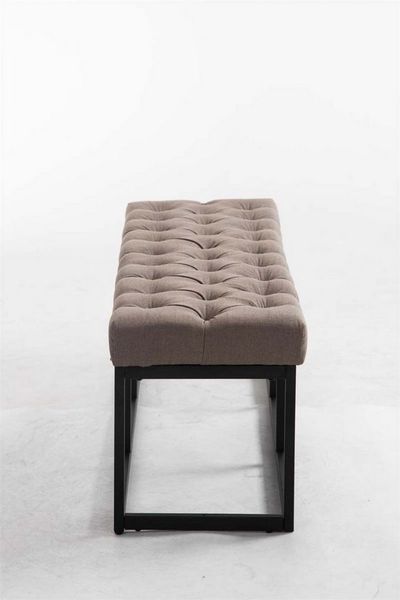 TPFLiving Sitzbank Amor 120 cm - Polsterbank im hochwertiger Polsterung (Stoff Sitzbank mit stabilem Metallgestell matt schwarz, 1-St), Maße (HxBxT): 46 x 120 x 38 cm - Gewicht: 15 kg
