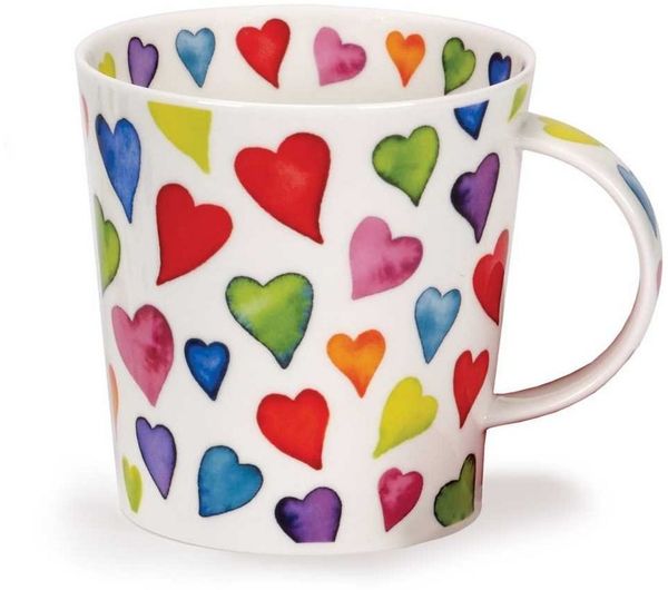Dunoon Tasse Warm Hearts Cairngorm Jumbotasse 0,48 L Fine Bone China Porzellan, 1-tlg.