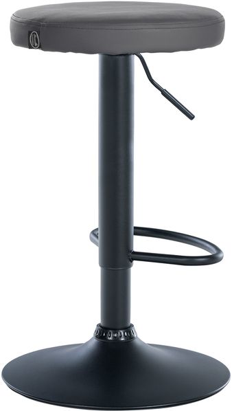 Barhocker KAZON - Kunstleder Grau 38.5x38.5x60 cm Schwarz | Barstuhl Höhenverstellbar Tresenhocker Tresenstuhl Kneipenhocker Kneipenstuhl Bild 5