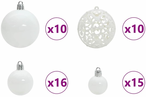 vidaXL Künstlicher klappbarer Weihnachtsbaum Grün und Weiß 180 cm 3395598 Bild 7