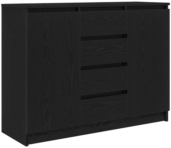 vidaXL Sideboard mit Schubladen Schwarz Eichen-Optik 100,5x35x76 cm 3328445