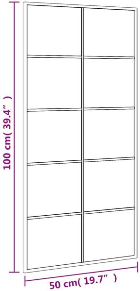 vidaXL Wandspiegel, Metall schwarz, 50x100 cm Bild 8