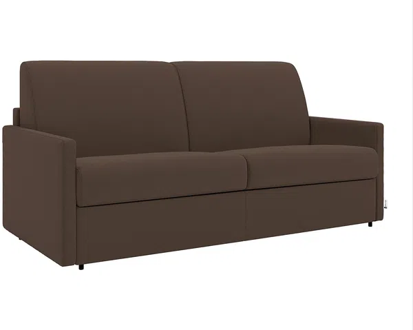 Schlafsofa 4-Sitzer CALIFE - Stoff - Braun - Liegefläche: 160 cm - Matratzenhöhe: 18 cm Bild 3