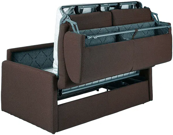 Schlafsofa 4-Sitzer CALIFE - Stoff - Braun - Liegefläche: 160 cm - Matratzenhöhe: 18 cm Bild 5