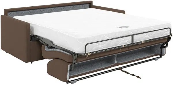 Schlafsofa 4-Sitzer CALIFE - Stoff - Braun - Liegefläche: 160 cm - Matratzenhöhe: 18 cm Bild 4