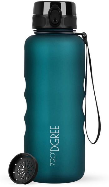 720°DGREE Trinkflasche Trinkflasche uberBottle softTouch mit Sieb smaragd green 1,5l