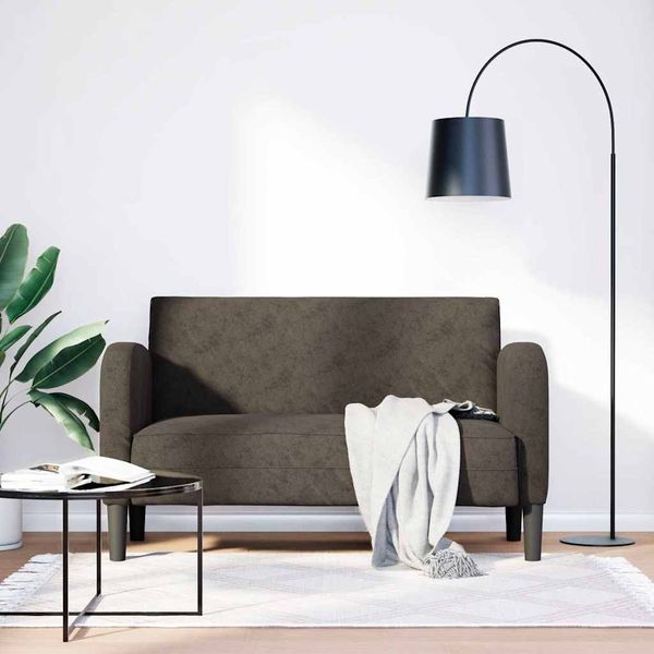 vidaXL Zweisitzer-Sofa Dunkelgrau 110 cm Kunstleder 4100542