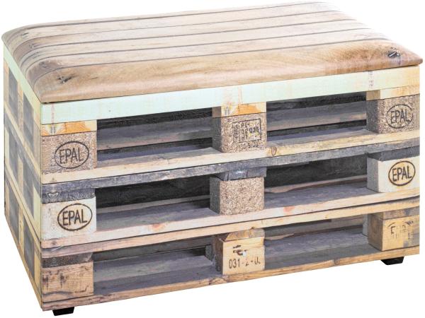 HAKU Möbel Sitztruhe, MDF, Motiv, T 40 x B 65 x H 42 cm