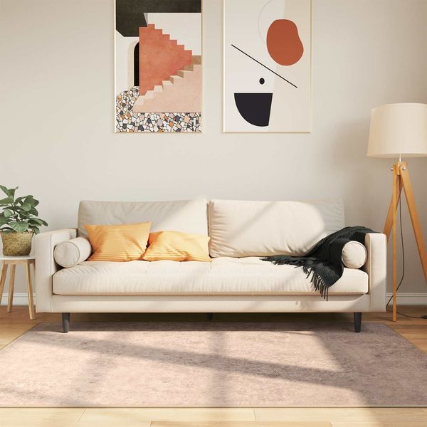 vidaXL Teppichläufer MARSA Sand 120 x 170 cm Polyester und PVC 42023126