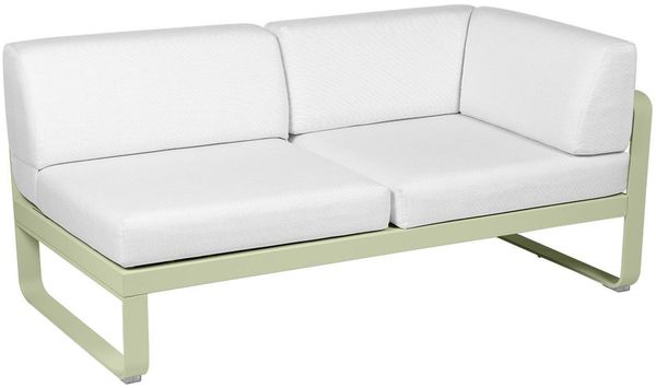 Bellevie Lounge Eck-Modul 65 Lindgrün 81 Grauweiß 2-Sitzer rechts