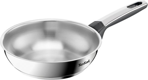 Tefal Bratpfanne Emotion+, Edelstahl (1-tlg), Premium Edelstahl, Induktion, spülmaschinenfest, hochglanzpoliert
