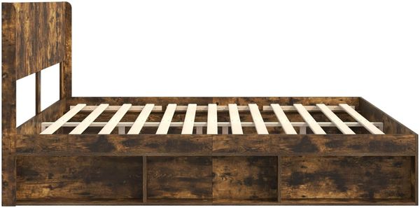vidaXL Bettgestell mit Stauraum und Kopfteil 2 Stk. Holzwerkstoff 3414175 Bild 6