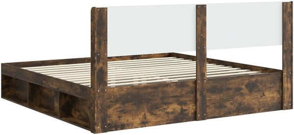 vidaXL Bettgestell mit Stauraum und Kopfteil 2 Stk. Holzwerkstoff 3414175 Bild 7