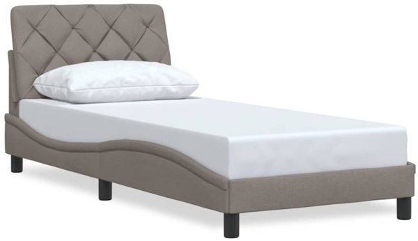 vidaXL Bettgestell ohne Matratze Taupe 90x190 cm Stoff 3310570