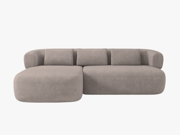 Micadoni 5-Sitzer Ecksofa Jenny Links Boucle Now or Never Hellbraun