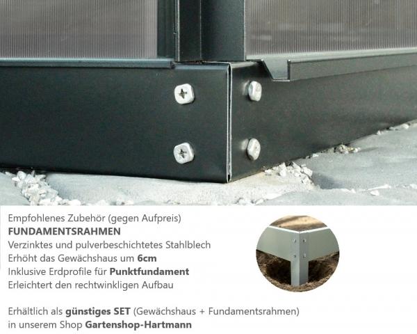 Vitavia Gewächshaus Diana 9900, HKP 4mm, schwarz Bild 3