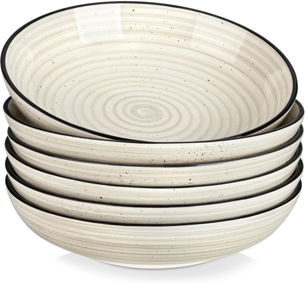 Vancasso Bonbon Suppenteller Set Steingut 1500ml Pastateller Nudelschalen