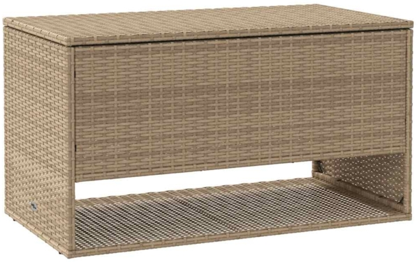 vidaXL Outdoor-Kissenbox Beige 100x55x55,5 cm Poly Rattan 4104144