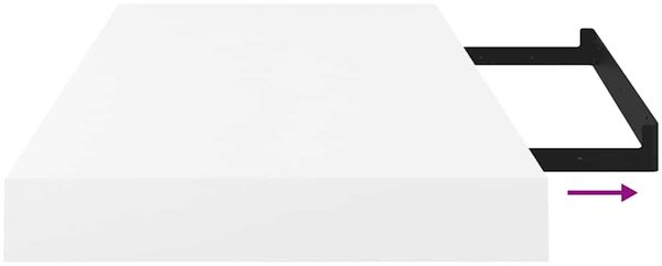 vidaXL Schweberegale 4 Stk. Hochglanz-Weiß 50x23x3,8 cm MDF 323747 Bild 11
