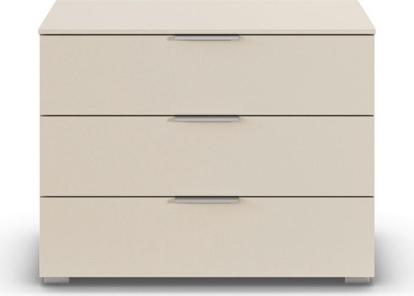 OTTO home Schubkastenkommode Kommode Sideboard Schubladenkommode Schlafzimmerkommode ASTANA (Breite 80 cm / Höhe 61 cm), mit 3 geräumigen Schubladen, Kantengriff in Alufarben MADE IN GERMANY