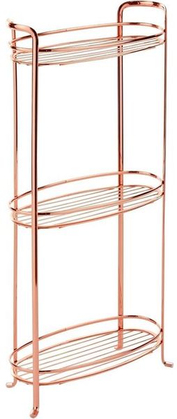 Badregal Vintage 3 Körbe rotgold Handtuchhalter Standregal Badezimmer mDesign