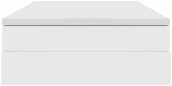 vidaXL Aufbewahrungsbett mit Matratze Weiß 120x200 cm Kunstleder 3370159 Bild 6