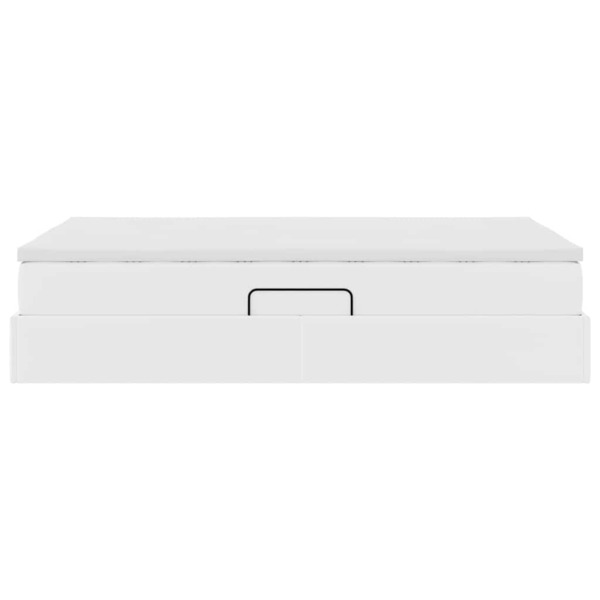 vidaXL Aufbewahrungsbett mit Matratze Weiß 120x200 cm Kunstleder 3370159 Bild 8