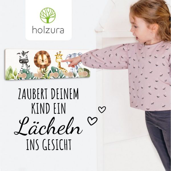 Holzura Garderobenleiste Kindergarderobe, Garderobe für Kinder