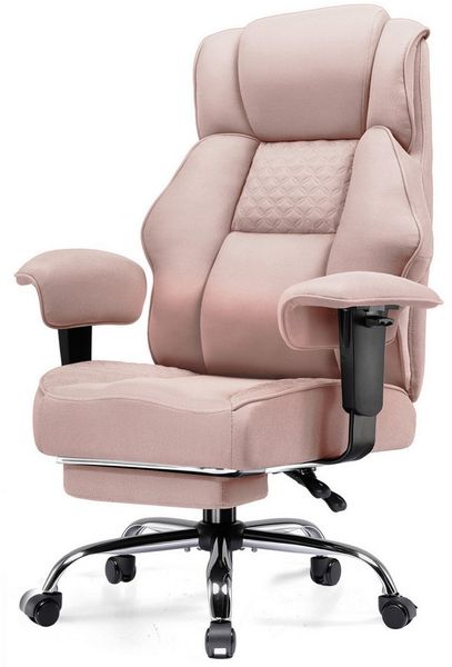 GTPLAYER Gaming-Stuhl für Große und Schwere Personen, ergonomischer Bürostuhl bis 180 kg, 3D Sitzkissen, verstellbar mit Fußstütze für Büro & Gaming
