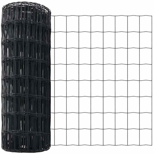 vidaXL Euro-Zaun mit Spitzen 10 x 1 m PVC-beschichteter Stahl Grau 3350704 Bild 7
