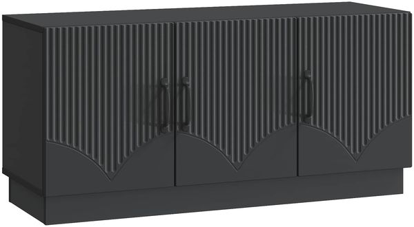 vidaXL TV-Schränk Schwarz 99 x 34,5 x 47 cm Holzwerkstoff 895406