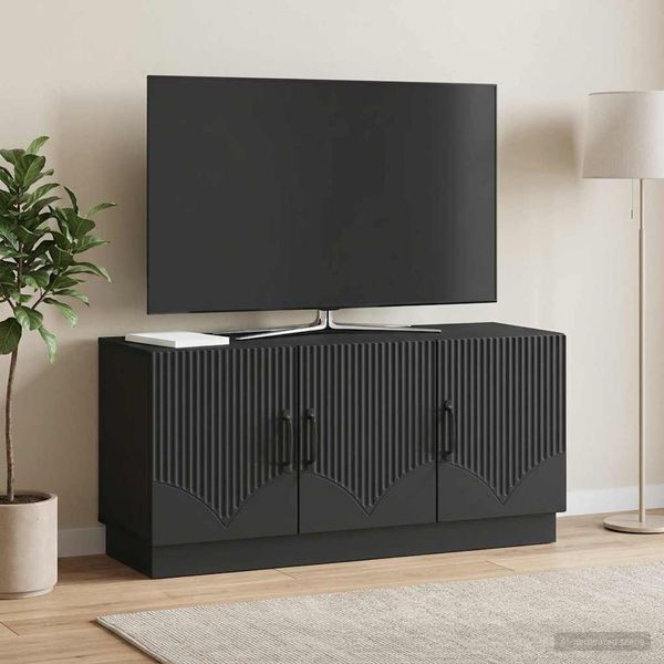 vidaXL TV-Schränk Schwarz 99 x 34,5 x 47 cm Holzwerkstoff 895406