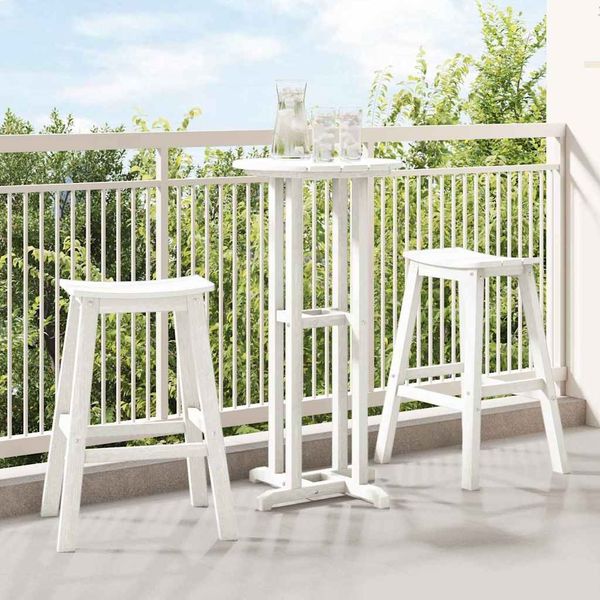 vidaXL Barhocker 2 pcs Weiß 52 x 43 x 73,5 cm HDPE 42006610
