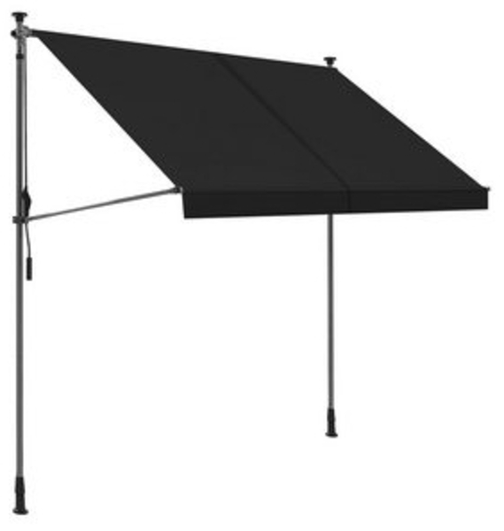 osoltus Balkon Klemmmarkise 250 x 130cm Balkonmarkise Sonnenschutz dunkelgrau Bild 6