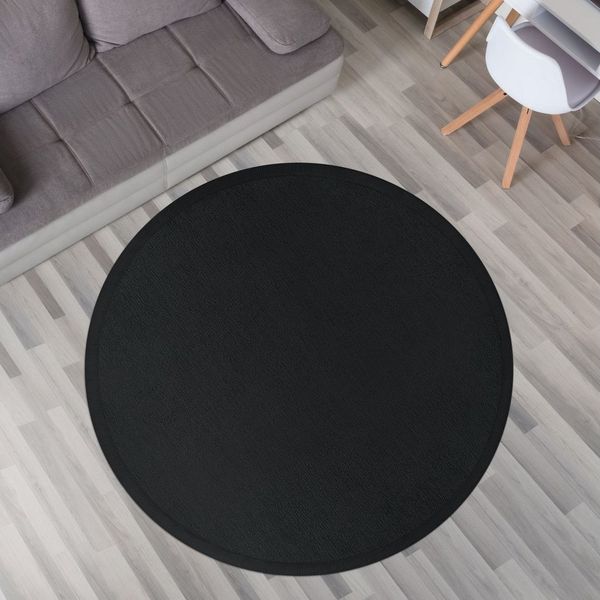 TT Home Teppich Kinderzimmer, Rund, Höhe: 24 mm, Krabbelmatte Babyzimmer Teppich Spielmatte Kinder Unifarben Rutschfest
