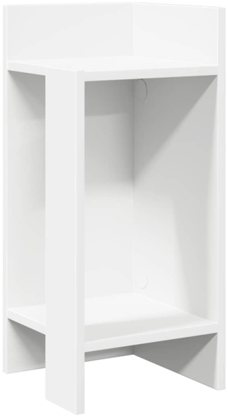 vidaXL Beistelltische 2 Stk. mit Ablage Weiß 25,5x27x60 cm 858543